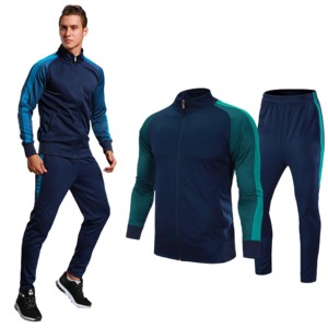 Meilleur concevoir votre propre survêtement personnalisé en polyester de haute qualité vêtements de sport pour hommes poches zippées survêtement homme 100% polyester - Product Image 2