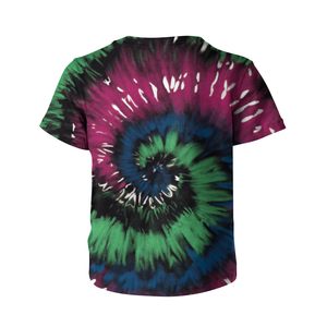 Moda calle Camisetas Mujer Tie Dye lavado manga corta Camiseta Crop Top deportes gimnasio camiseta - Product Image 4