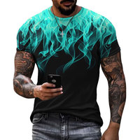 Camisetas de Manga Corta con Cuello Redondo, 100% Algodón, Transpirables, de Alta Calidad y Precio Económico, para Hombre, con Estampado Digital Personalizado