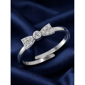 Anillos de Plata de Ley 925 de Primera Calidad para Mujer, Chapados en Rodio con Diamante o Zirconia de Corte Ovalado para Bodas - Product Image 2