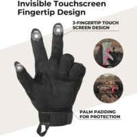 Gants de moto Gants de protection pour écran tactile avec rembourrage de paume dur pour le cyclisme Airsoft Gants de chasse et de randonnée