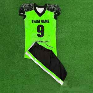 Uniforme de fútbol americano de poliéster 100% hecho a medida, ropa deportiva transpirable, talla XL de alta calidad, diseña tu propio conjunto estampado - Product Image 2