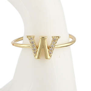 Anillo de Dedo con Letras del Alfabeto para Mujer - Dorado - Dorado - Product Image 2