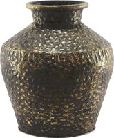 Vase en verre mosaïque bronze antique de luxe, fait main, texturé, pot à fleurs doré, centre de table moderne, décoration de mariage et de maison