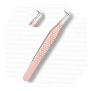 Pinzas de extensión de pestañas de acero inoxidable de nuevo color Pinzas de volumen profesional para extensiones de pestañas - Product Image 1