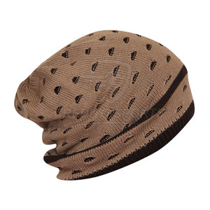 Bonnet en coton jacquard personnalisé avec logo, prix de gros, respirant, pour hommes - Product Image 2