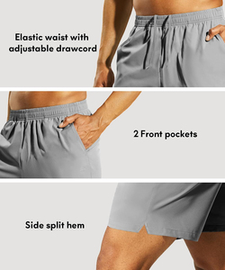 Venta al por mayor de ropa deportiva para hombre casual de poliéster transpirable de entrenamiento de poliéster pantalones cortos para correr de secado rápido gimnasio pantalones cortos de fitness - Product Image 4