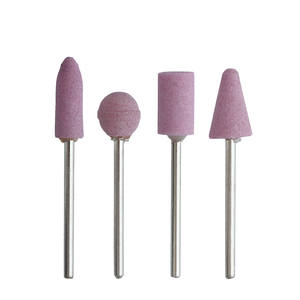 مجموعة أدوات بواستا 10 قطع من أحجار الطحن الوردية المثبتة بساق 2.35 مم لتلميع المجوهرات وأعمال المعادن - Product Image 2