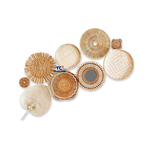 Hot Selling Wall <b>Baskets</b> Decor Boho Flat <b>Basket</b> Wall, Rattan Wall Decor, <b>Woven</b> Wall <b>Basket</b> Decor - RD02 - Product Image 6