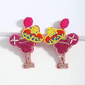 Últimos pendientes bohemios chapados en oro con cuentas de semillas colgantes de perlas hechos a mano para mujer, ropa de fiesta de boda, Idea de regalo - Product Image 4