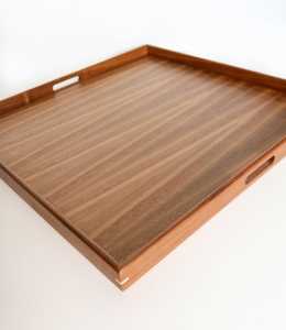 Vente en gros de plateau de service en bois de ferme de qualité unique TAQI CRAFT avec poignées en métal - Product Image 1