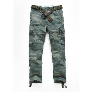 Haute qualité Six poches Joggers pantalon camouflage Cargo pantalon taille moyenne Stretch décontracté mode pantalons de survêtement pour hommes en gros toile - Product Image 3