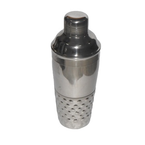 Shaker à cocktails en métal martelé couleur argent, design de luxe, shaker à mojito pour accessoires de bar, fabrication artisanale, vente chaude - Product Image 1