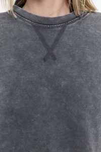 Sweat en polaire biologique pour femmes Sweatshirts personnalisés Pull femme surdimensionné en pur coton Col rond naturel - Product Image 2