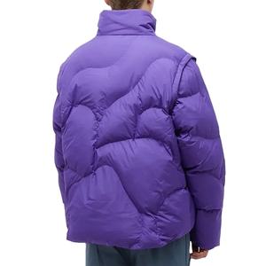 Blouson matelassé personnalisé pour homme avec logo, 100 % coton respirant, col montant, impression de logo personnalisée, fourniture OEM 2026 - Product Image 5