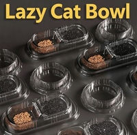 Bol anti-renversement pour chat avec doublure jetable, gamelles paresseuses pour chiens et chats, respectueuses des moustaches, fournitures pour animaux de compagnie, lot en gros