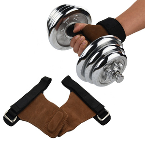 Unisex Customizable Cowhide <b>Fitness</b> Hand Grips Top Weightlifting <b>Accessories</b> with Full Palm Neoprene Pads Protection Hot Selling - Product Image 1