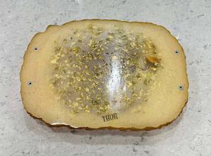 Plateau décoratif en résine avec poignées en or Plateau en résine véritable Bijoux faits à la main Plateau à parfum fourre-tout pour comptoir de coiffeuse - Product Image 6