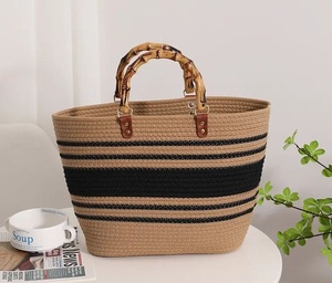 กระเป๋าโท้ทผ้าฝ้ายสไตล์กระเป๋าถือสำหรับสุภาพสตรีที่มีลวดลายสดใสและการจัดเก็บอเนกประสงค์สำหรับโอกาสต่างๆ - Product Image 1