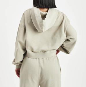 OEM Streetwear Vêtements Sweats à capuche en coton avec poche Vente en gros Coton Fitness Vêtements de sport Vêtements de sport pour femmes Athleisure regular fit Hoody - Product Image 6