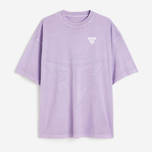 Camiseta de gran tamaño lavada para hombre, camiseta de lavado ácido Vintage pesado, camiseta de lavado ácido de algodón de alta calidad con logotipo personalizado para hombre - Product Image 1