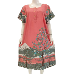 Robe d'été confortable et douce à col carré, respirante, douce et lisse par Chrysanta - Product Image 2