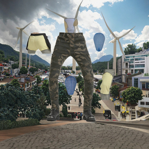 Pantalon de moto cargo robuste avec doublure en aramide camouflage olive, protection des genoux certifiée - Product Image 2