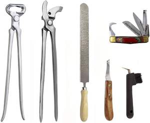Kit de equipo de herrador de alta calidad profesional, herramientas de equipo de herrador, cortador de pinzas, mango, cuchillo, suministros estables equinos - Product Image 6