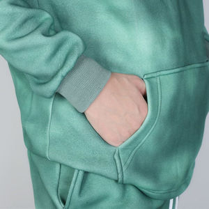 Chándal de gran tamaño de algodón 100% de alta calidad Unisex, conjunto de Jogger con capucha y logotipo personalizado, chándal ecológico de invierno a granel con tinte de corbata para - Product Image 5