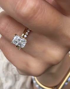 Lab Grown Marquise Cut Diamond Anillo de compromiso PT 950 IGI Certificado Lujoso anillo de regalo para mujeres - Product Image 2