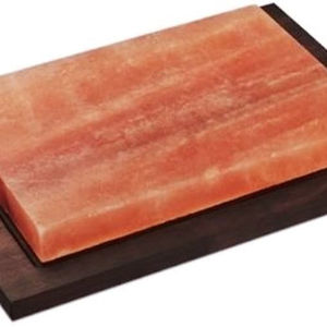 Imalayan-plato de sal con base de madera, bloque de sal imalayan - Product Image 1