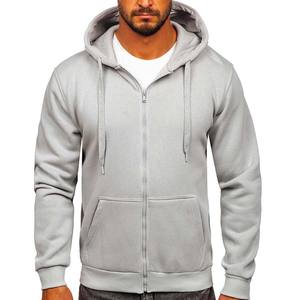Sudadera con capucha y cremallera para hombre, de forro polar de poliéster/algodón, corte holgado, talla estándar, para invierno - Product Image 3