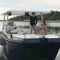 Yacht de croisière en aluminium personnalisé UBI 78, 7,62 m, 8 passagers, moteur hors-bord 300 CV, écran tactile, patrouille fluviale, tourisme, divertissement