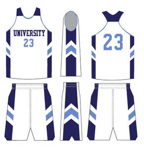 Uniforme de basket-ball à col en V imprimé/numérique sublimé personnalisé de la meilleure qualité en gros pour l'équipe universitaire, - Product Image 5