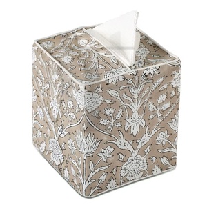 Green Stripes Hand-Block Printed Tissue Box <b>Cover</b> 100% Cotton, Reusable Holder for Bathroom, Bedroom, Office, Kitchen, Decor - Product Image 5