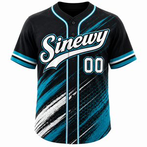 Maillot de baseball pour homme Sinewy, personnalisable avec nom et numéro, sublimé, anti-humidité, manches courtes, polyester, toutes saisons - Product Image 2