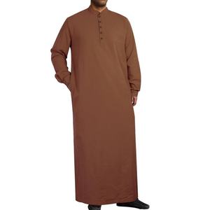 Jubbah pour hommes tendance sur mesure, robe islamique modeste pour l'Aïd et la mosquée, vêtements musulmans traditionnels, vente en gros de thobes pour hommes - Product Image 6