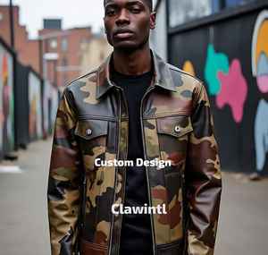 แจ็กเก็ตหนังตัวแทนที่ได้รับการออกแบบโดยศิลปินเสื้อแจ็คเก็ตหนังมหาวิทยาลัยทำด้วยมือสไตล์ที่ไม่ซ้ำใครเสื้อนอกพรีเมี่ยมที่ปรับแต่งได้ - Product Image 3