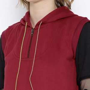 Women Gym Workout <b>Sleeveless</b> Hoodie Tank <b>Top</b> Lightweight Fitness Casual Wear Tank <b>Top</b> For Daily Use - Product Image 2