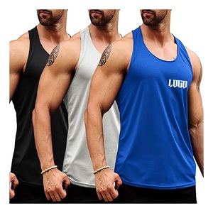 Vêtements de sport en vente flash, débardeur de musculation uni respirant en tricot pour homme, vêtements de fitness, séchage rapide, sans manches, musculation - Product Image 3