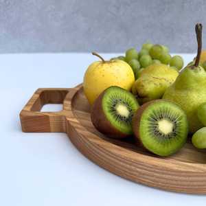 Assiette carrée en bois de hêtre moderne minimaliste Plateau décoratif en bois naturel pour café, collations, charcuterie, vaisselle en bois - Product Image 2