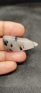 หินควอทซ์เจียระไนแบบทับทิมธรรมชาติสีดำอัญมณีหลวมสำหรับทำเครื่องประดับ - Product Image 5