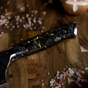 Cuchillo de cocina de acero damasco 2024 Best Chef con mango de resina epoxi personalizable para uso industrial y bricolaje Soporte OEM. - Product Image 3