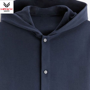 Sweat à capuche bouffant de haute qualité pour homme imprimé de logo personnalisé motif uni tissu polaire d'hiver grande taille vente en ligne - Product Image 6