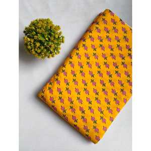 Sanganeri Imprimer Pur Coton Voile Tissu Main Bloc Imprimé Organique Peigné Cardé Fil pour La Décoration Intérieure Upholstery-JBRFT2-57 - Product Image 1