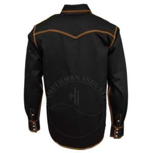 เสื้อเชิ้ตเชื่อมแบบตะวันตก แขนยาว ทนทาน ผลิตจากผ้าฝ้าย FR สวมใส่สบาย ป้องกันไฟลุก สะท้อนแสง สำหรับโรงงาน - Product Image 5