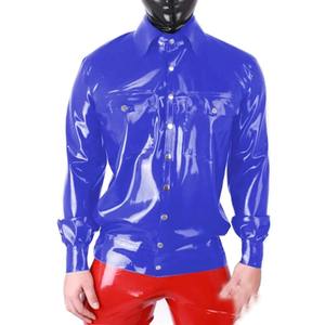 เสื้อเชิ้ตหนัง PU ผู้ชายยอดนิยม ขายส่ง เสื้อหนังแท้ ระบายอากาศ น้ำหนักเบา แขนยาว ดีไซน์ทันสมัย - Product Image 2