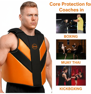 Protection de poitrine en cuir PU avec ouverture à boucle et crochet, entraînement aux arts martiaux, boxe, taekwondo, karaté, réglable, durable, respirant - Product Image 5