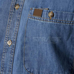 Camisa Vaquera de Algodón 100% Transpirable con Acabado Limpio y Forma Refinada, con un Atractivo Moderno, Comodidad Equilibrada y Ecológica - Product Image 4