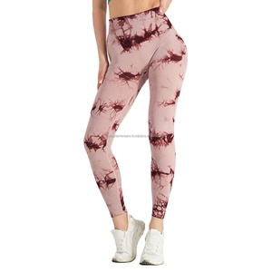 Stylegram Wears Seamless Tie Dye Custom Yoga Leggings Women High Waist Push Gym Flexible <b>Tummy</b> <b>Control</b> Breathable - Product Image 1